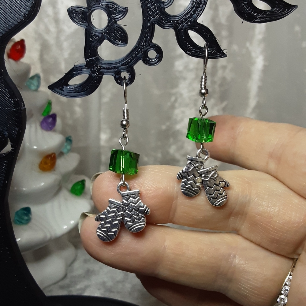 Handmade Mitten Earrings